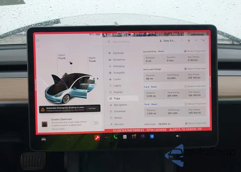 2021 Tesla Model 3 Standard Range Plus Rear-Wheel Drive from USA, damaged, VIN 5YJ3E1EA7MF096643